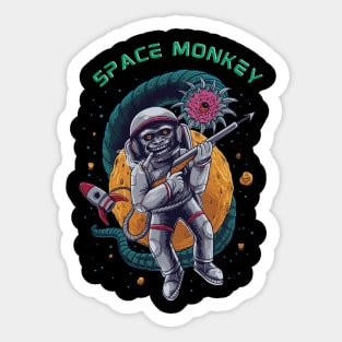 Space Monkey Astronaut Sticker